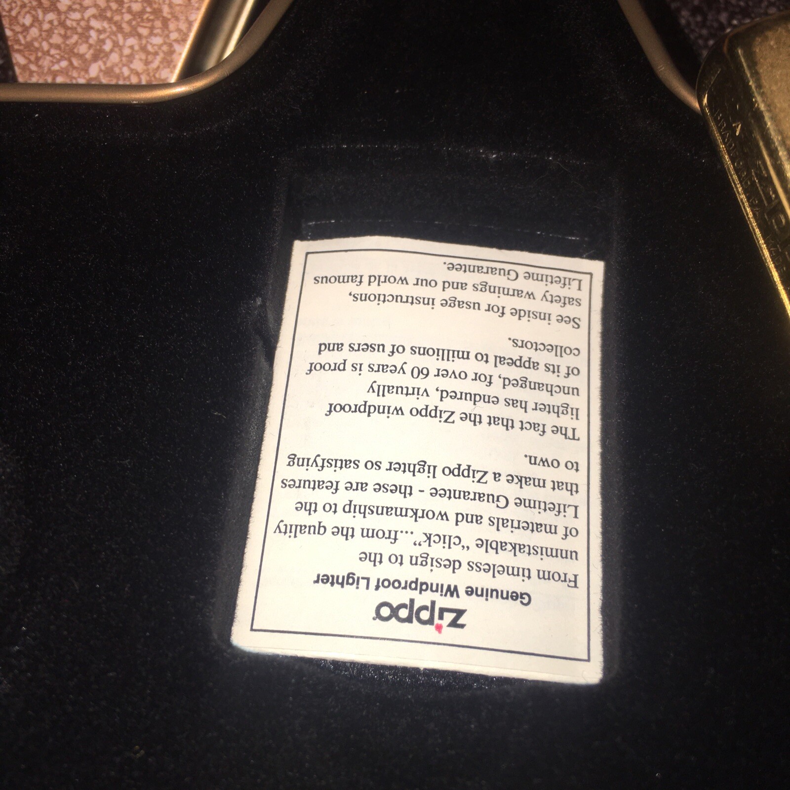 zippo Hollywood star 2001 Collectible Of The Year Tin Insert Sealed Lighter