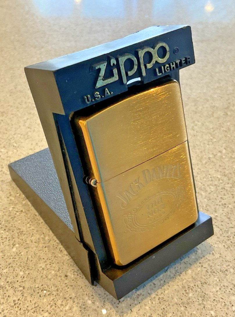 Genuine Brand New 2002 ZIPPO Lighter Rare Magnificent JACK DANIELS OLD No7 Brass