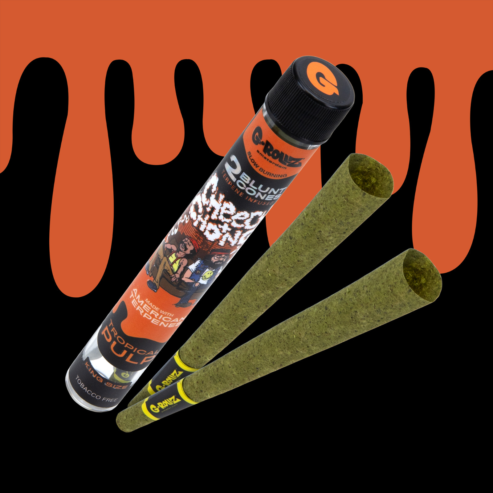 Cheech & Chong™ x G-ROLLZ Organic Pre-rolled Cones | 12pc/24 cones | King Size