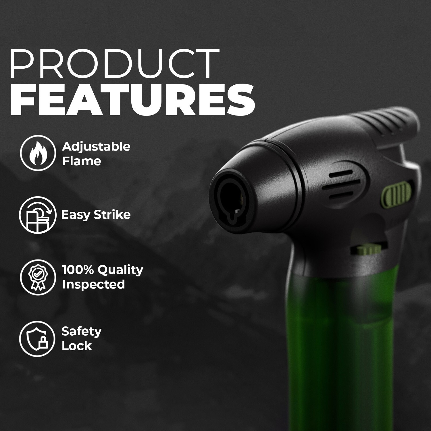 MK Maverick Hue Torch Lighter – Refillable, Flame Lock, Lighters | Pack of 16