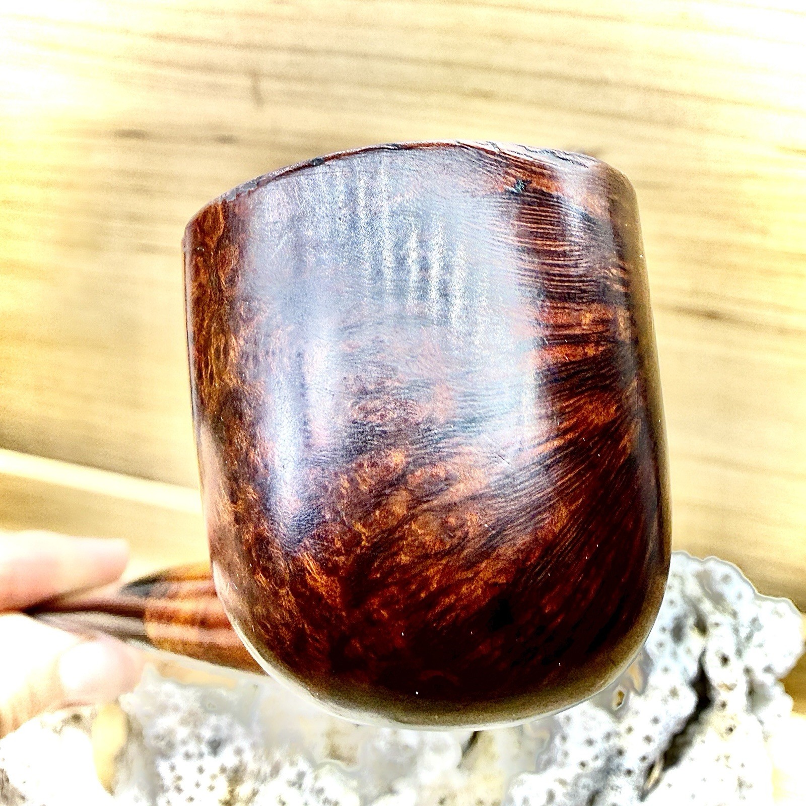 39g JOHN BESSIA JB SMOOTH STRAIGHT POT OLD ARCADE OHIO AMERICAN ESTATE PIPE