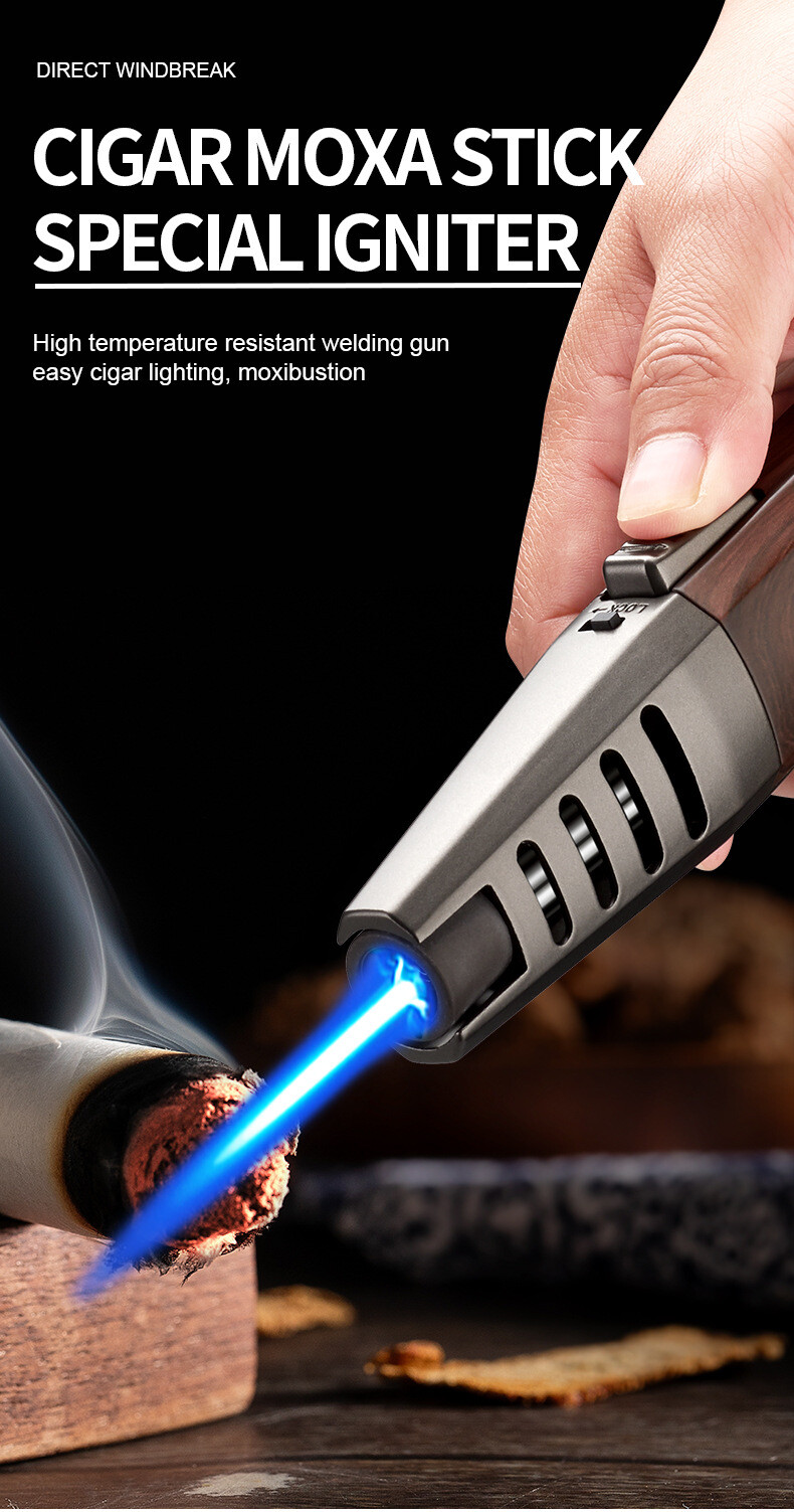 1-4 Pack Butane Torch Lighter Brightfire Lighter Windproof Adjustable Jet Flame