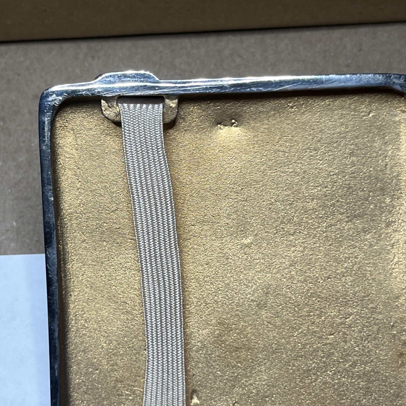 Vintage India R.R.C Map Metal Cigarette Case Holder Curved Engraved