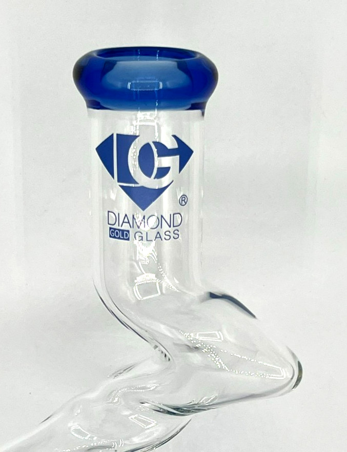 10″ DIAMOND GLASS ZONG ZIG ZAG BEAKER BONG PIPE BOROSILICATE THICK GLASS-2 GIFTS