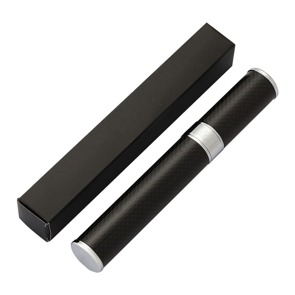 Galiner Portable Cigar Case Carbon Fiber Metal 1 Box Cigar Tube Holder Black