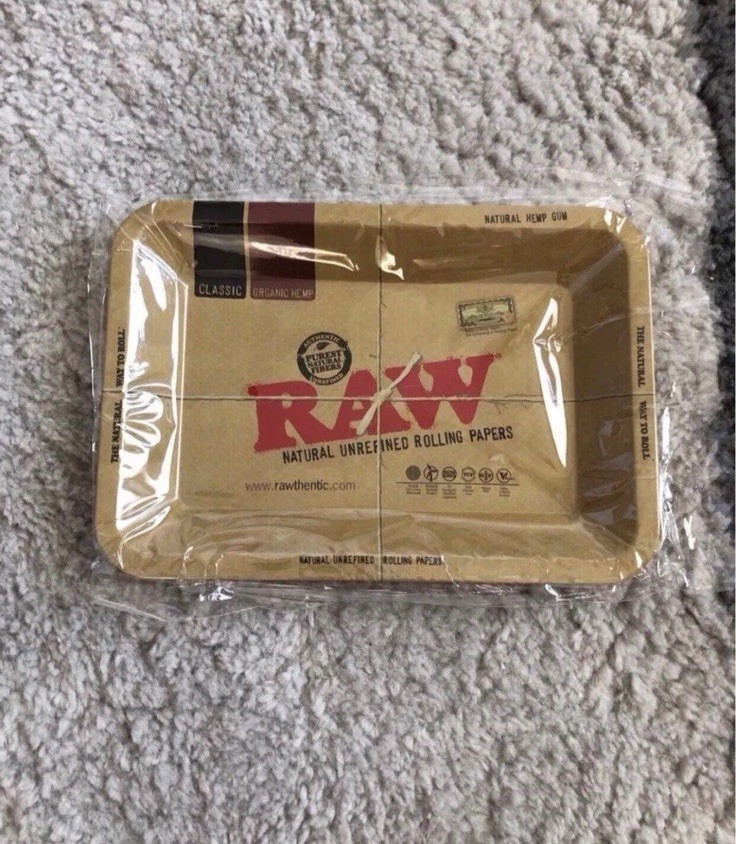 RAW “MINI” TRAY Vintage Style Metal Small Rolling Tray Fast Free Shipping! 7 X 5