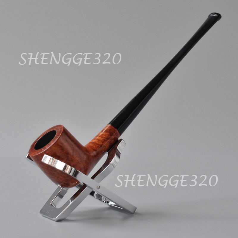 Briar Wooden Tobacco Pipe Billiard Churchwarden Smooth Long Straight Stem