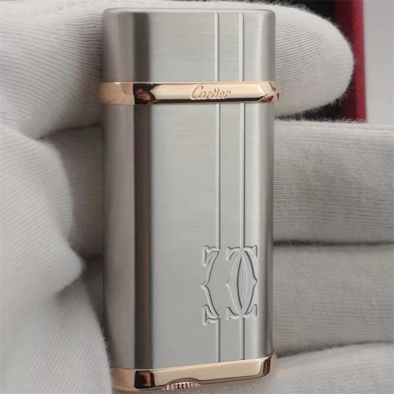 Smoking Lighter Cartier Classic Luxury Lighter Gas Lighter With Stones Box #V2