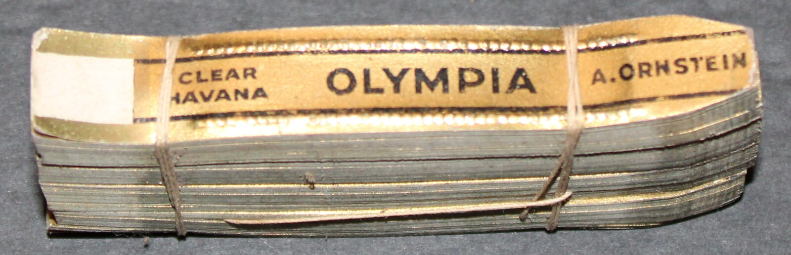 Vintage A. ORNSTEIN OLYMPIA CLEAR HAVANA N.O.S. CIGAR BAND LABELS H15