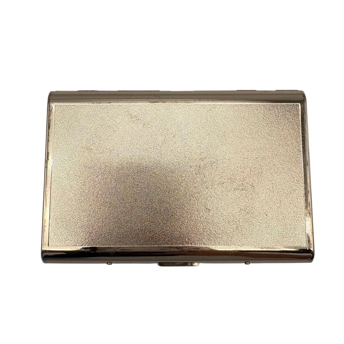 Yves Saint Laurent YSL Cigarette Case Card Holder Vintage Gold Red Black Auth