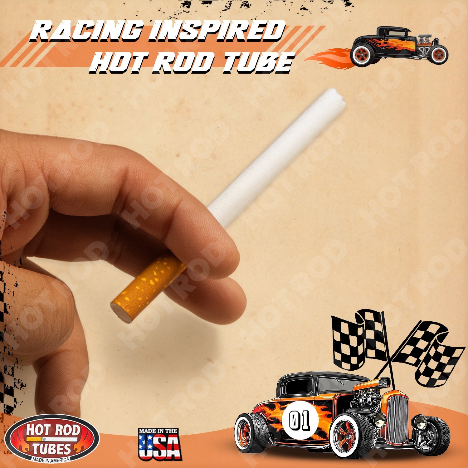 Hotrod Cigarette Filter Tubes Regular King Size 10 Box of 200/Pack – 2000 Tubes