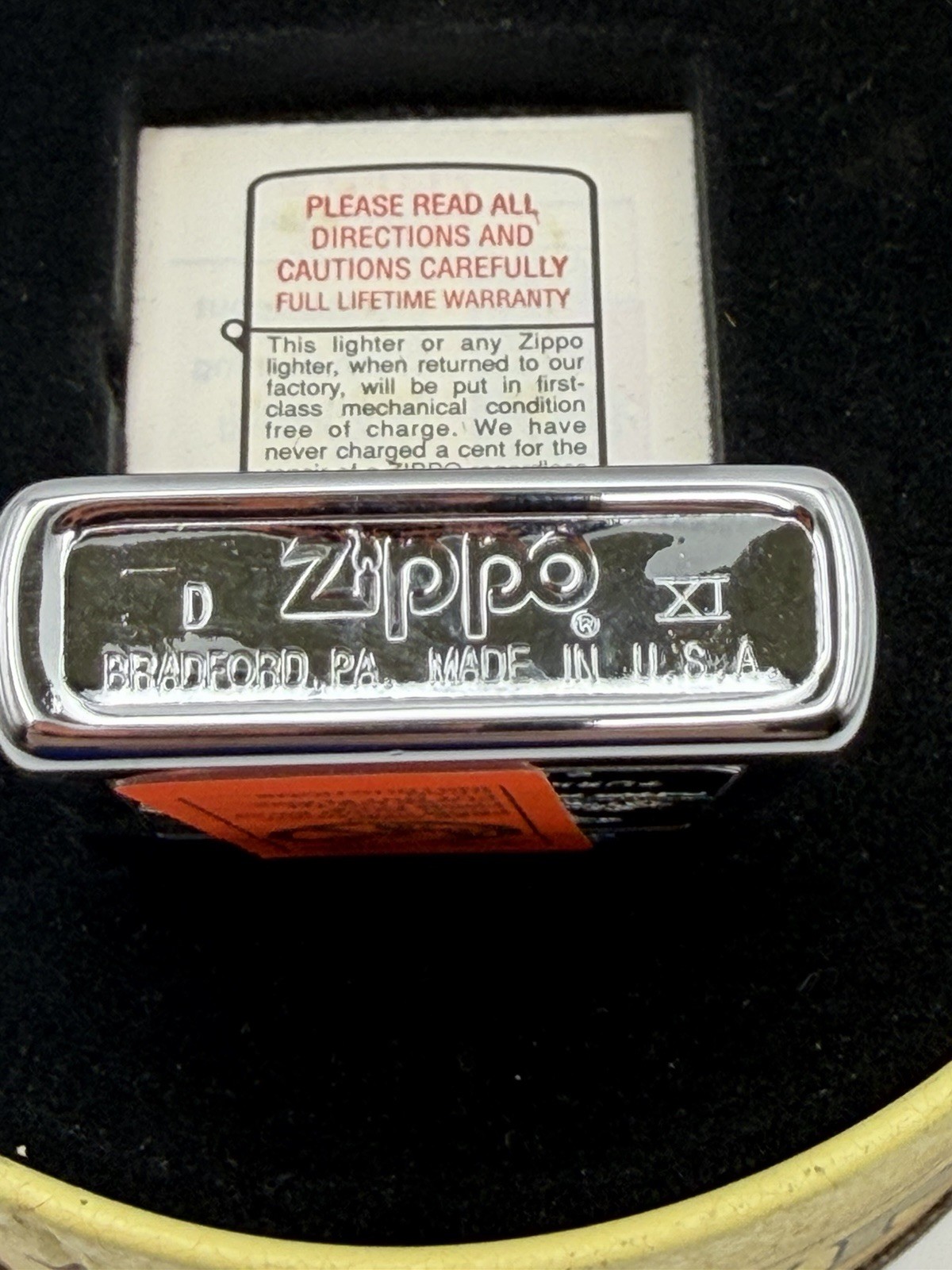 Vintage Camel Turkish Double Sided High Polished Chrome Zippo Lighter NEW In Tin