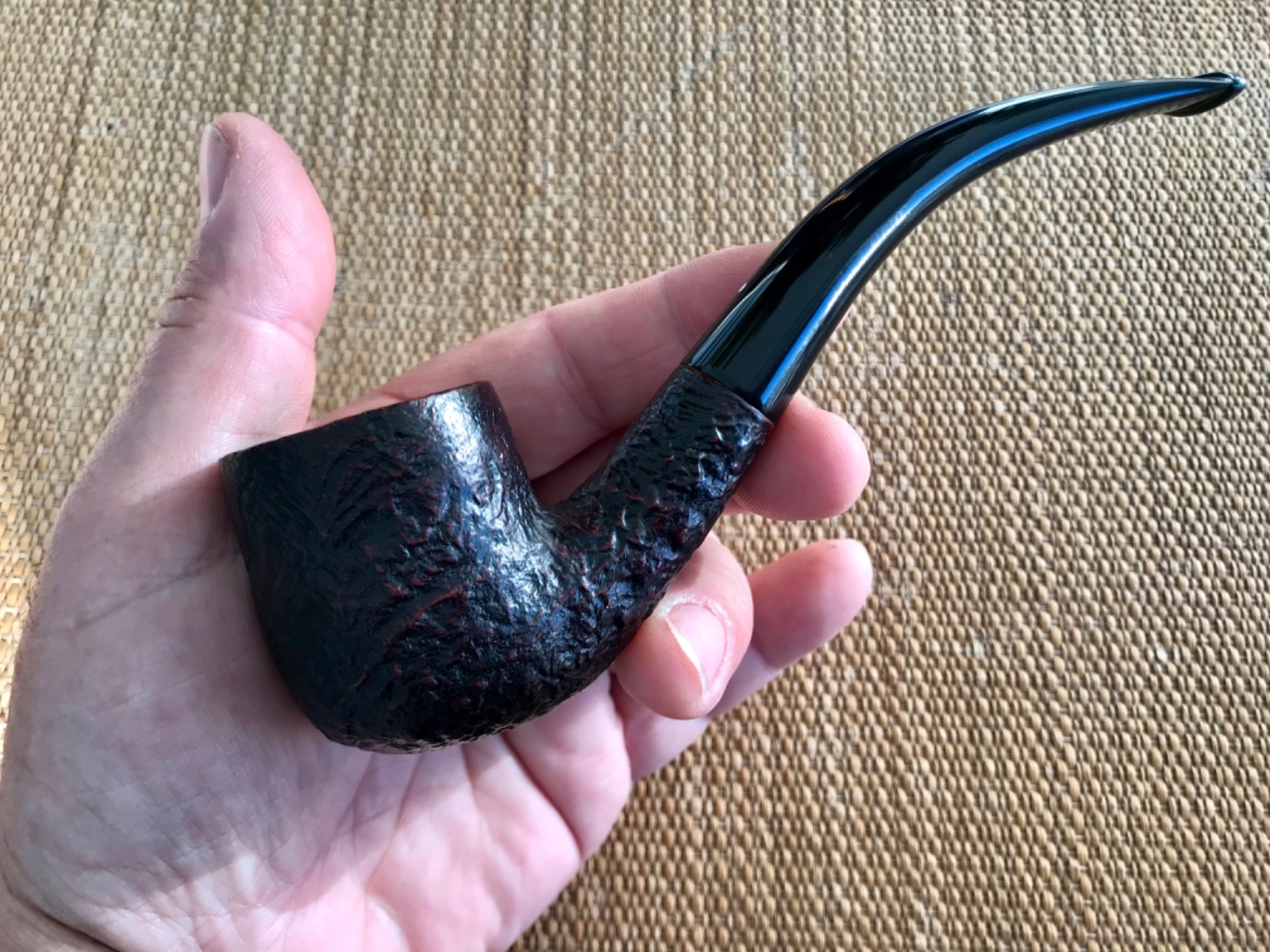 DUNHILL SHELL BRIAR 51152, GROUP 5, MADE IN ENGLAND 1978, “SWAN NECK” POT PIPE!