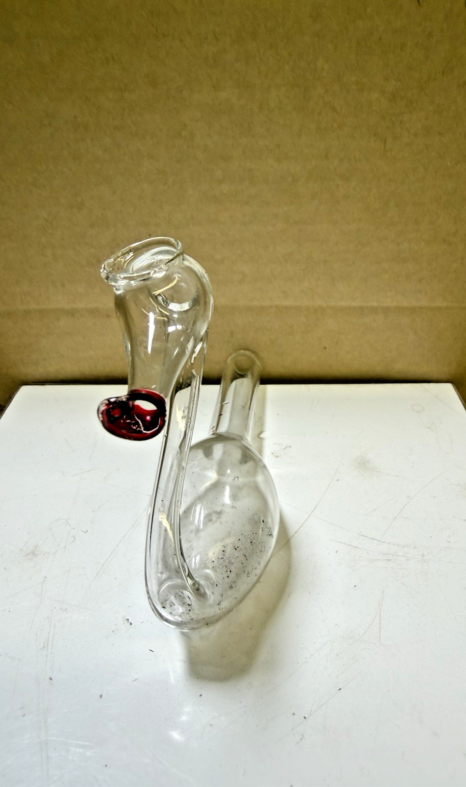 Hand Blown American Made Glass Swan Pipe – Vintage 90’s Very Cool Unused