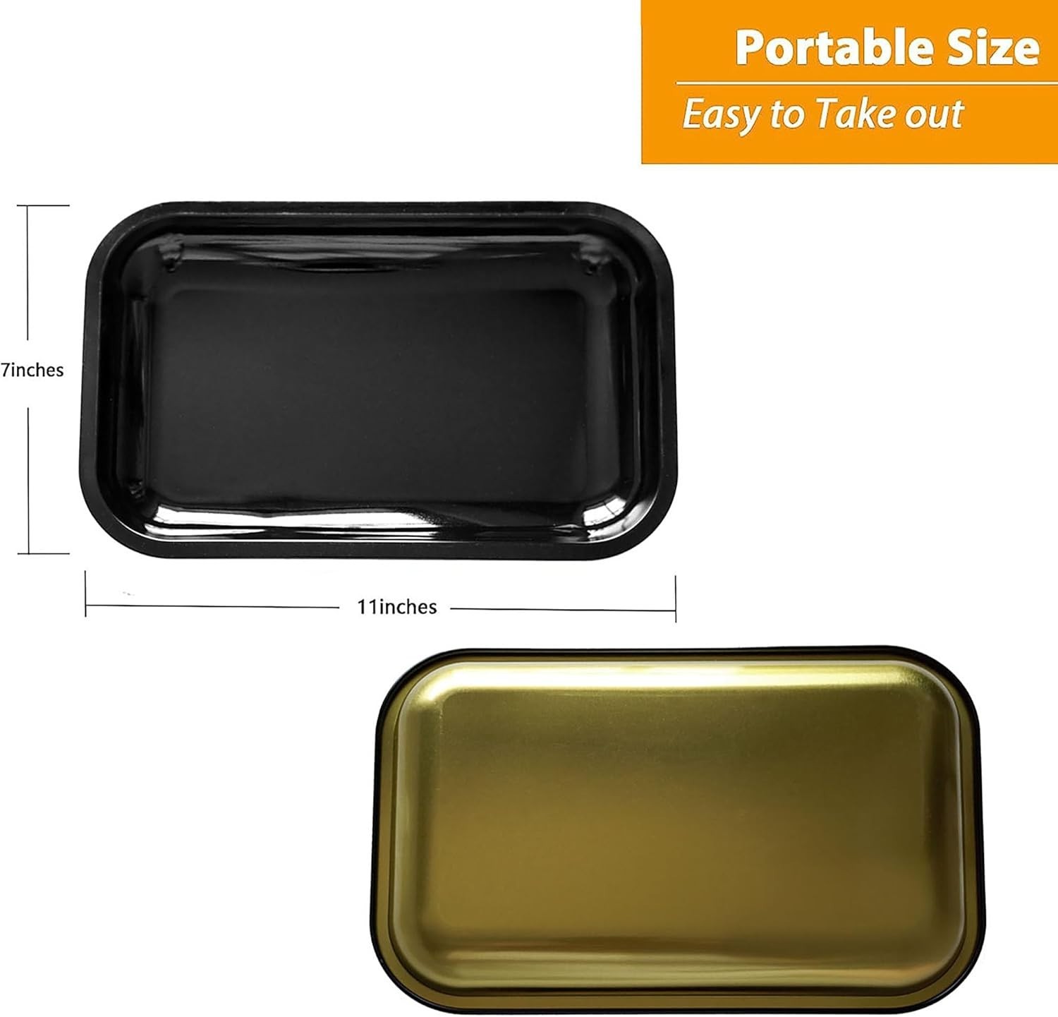 Rolling Tray with Magnetic Lid, Rolling Trays with Cover, Metal Tray with Cov…
