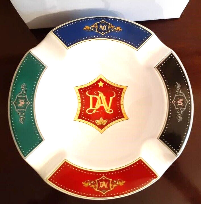 ORNATE LARGE CIGAR ASHTRAY FOOTED CERAMIC – 4 large cigar rests – BRAND NEW