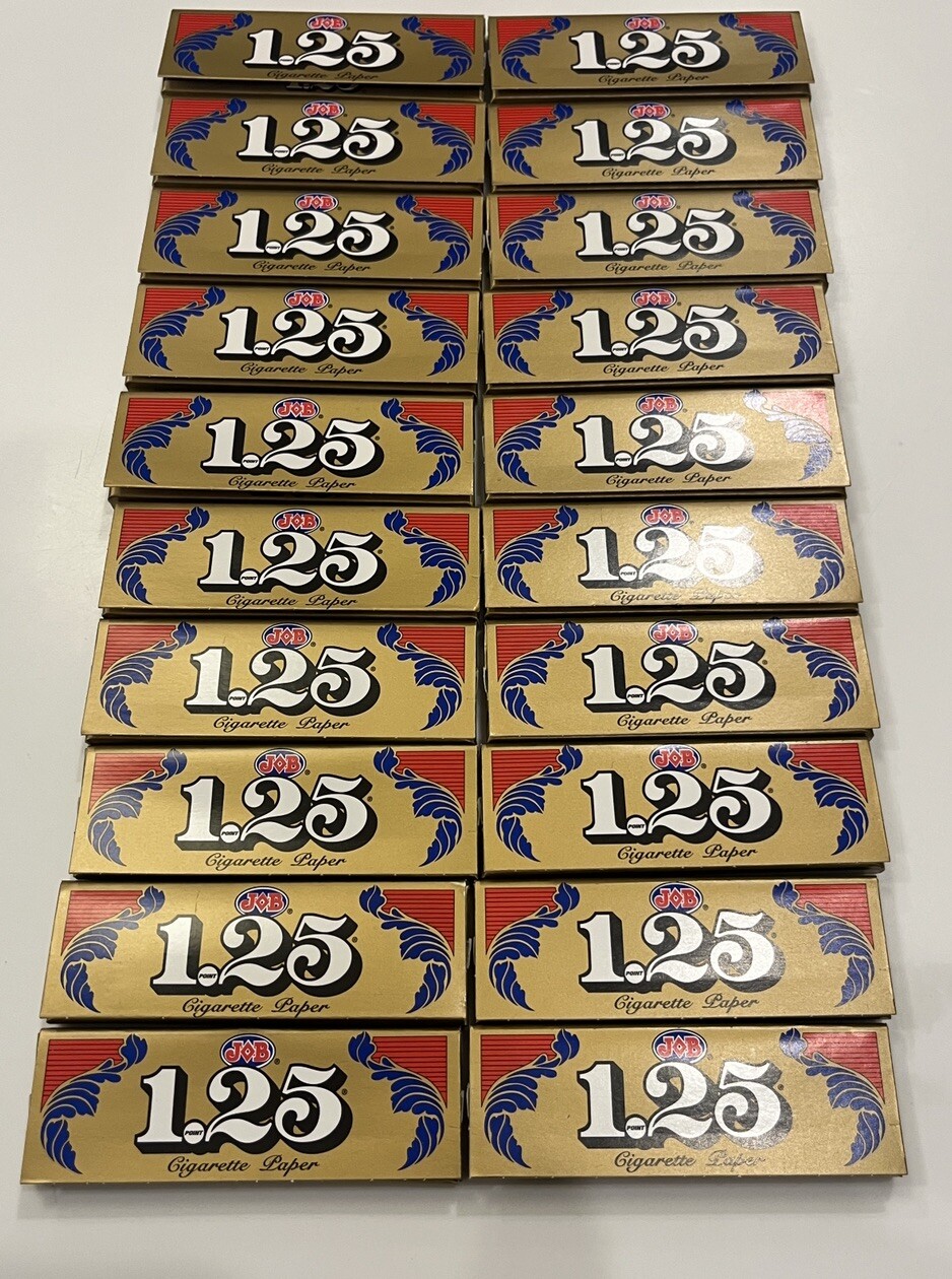 20-JOB GOLD 1.25 ROLLING PAPERS 24 LEAVES PER BOOKLET