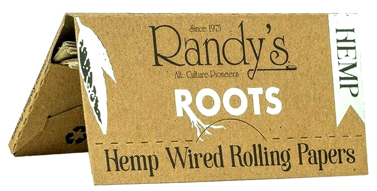 Randy’s Rolling Papers Classic Brown Hemp 1 1/4 Natural Wired FREE USA SHPD