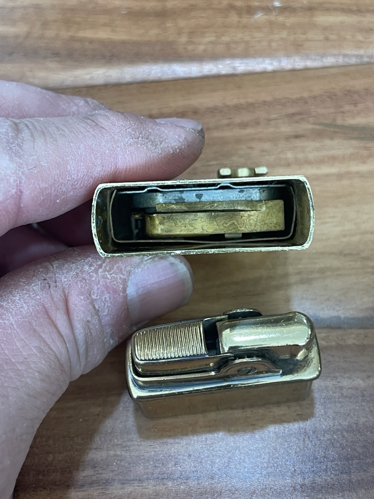 Vintage Gold Plated Crown Pocket Lighter with Music Box Working Condition