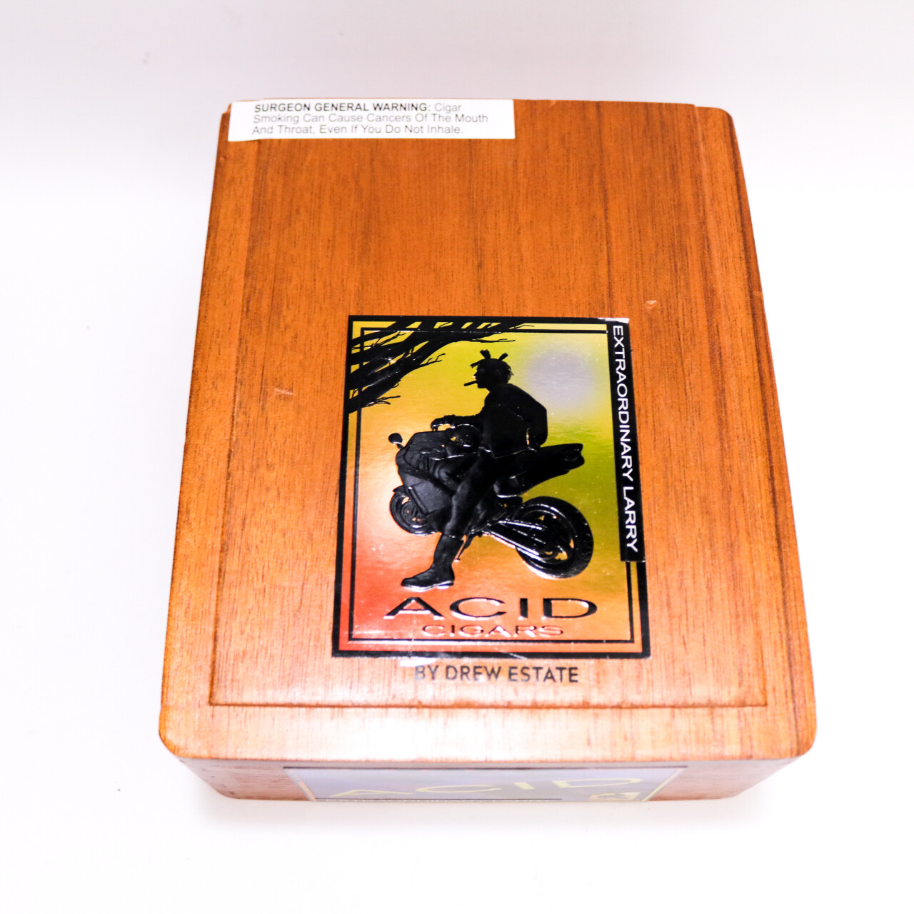 Acid Juggernaut Extraordinary Larry Empty Wood Cigar Box 7″ x 6.5″ x 3″