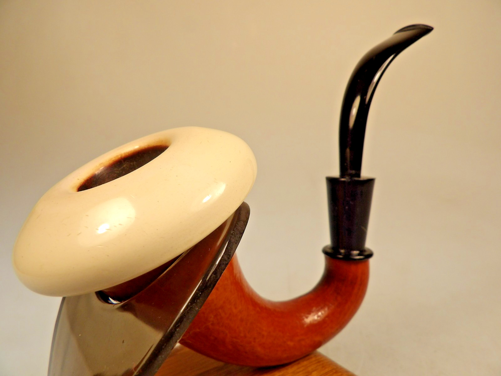 Collectible Pioneer Gourd Calabash Block Meerschaum Bowl Cup SherlockHolmes Pipe