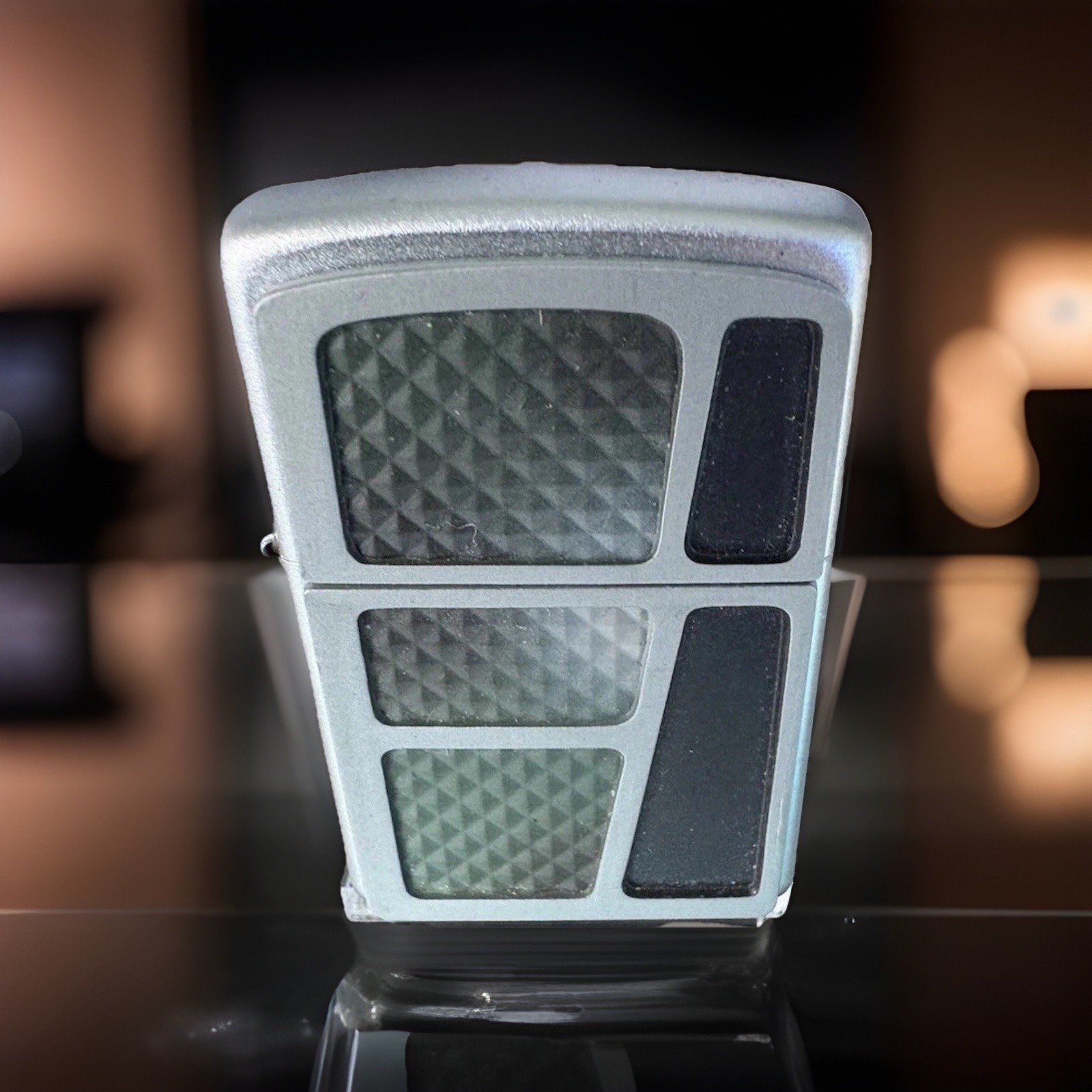 Rare J-04 Zippo Lighter 3D Multi-Color Carbon Fiber Satin Chrome Mint Box Sealed