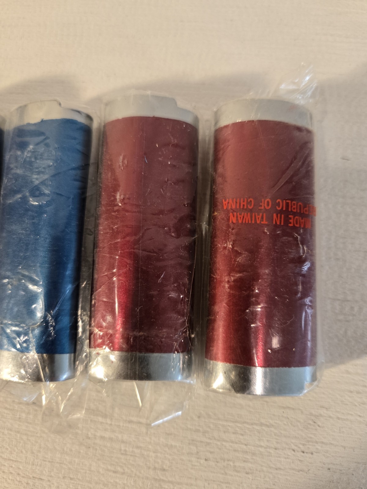 8 Pc Silver / Blue & Red Color Blank Metal Lighter Covers fits Full Size bic