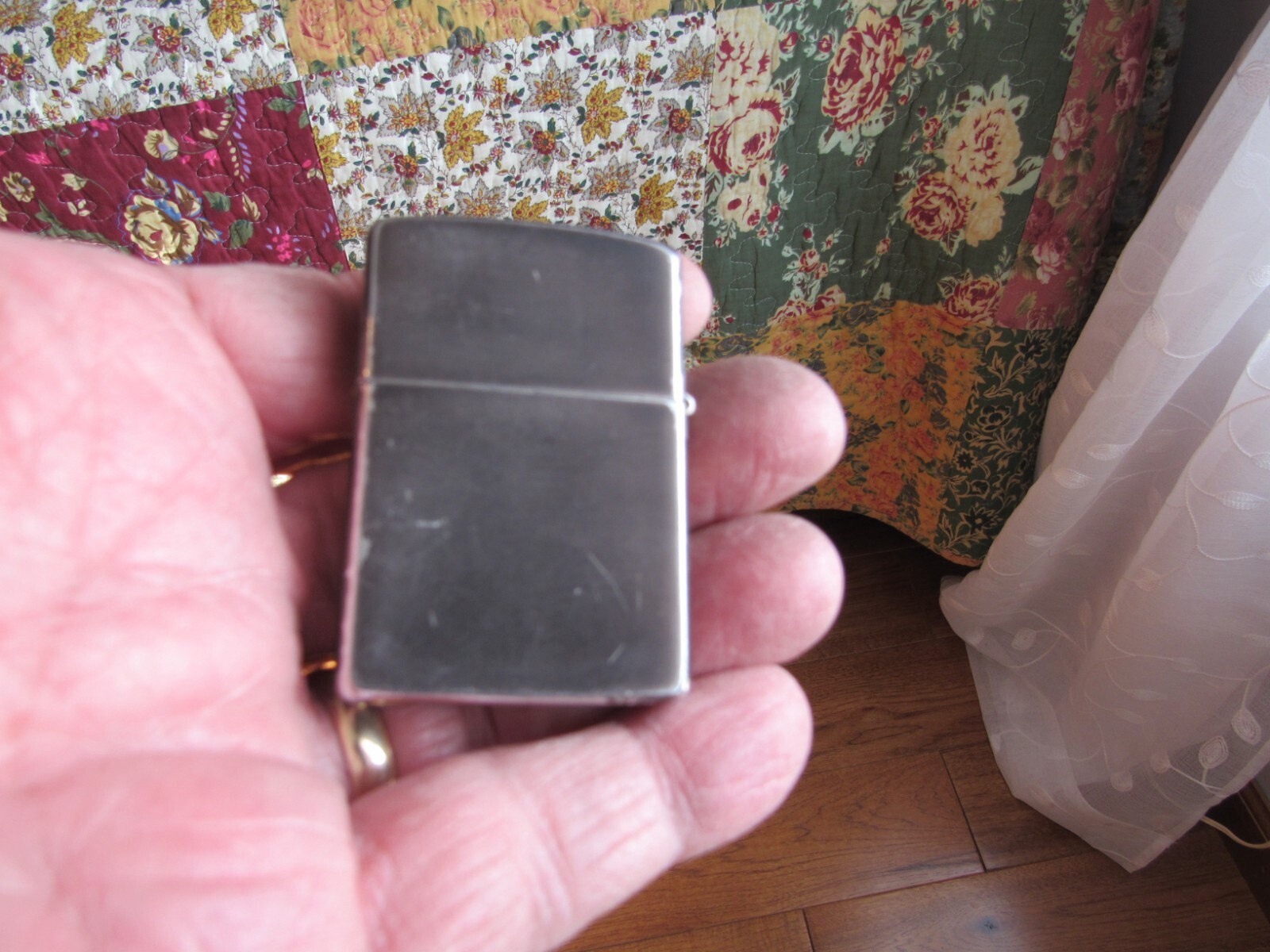 Vintage Pre-Owned Zippo Cigarette Lighter Street Chrome Black Smoke L X
