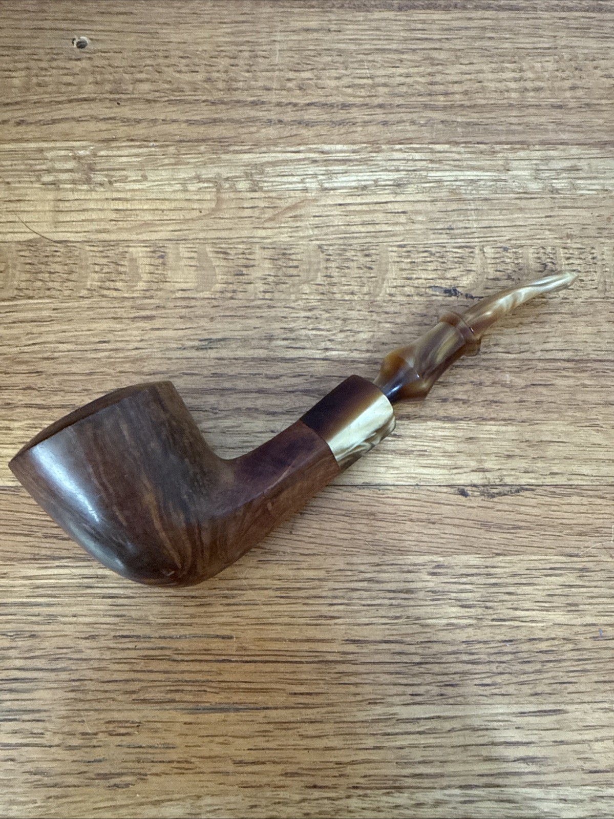 Edward’s, Algerian Briar, Vintage Pipe Acrylic Stem Brown Gold Used