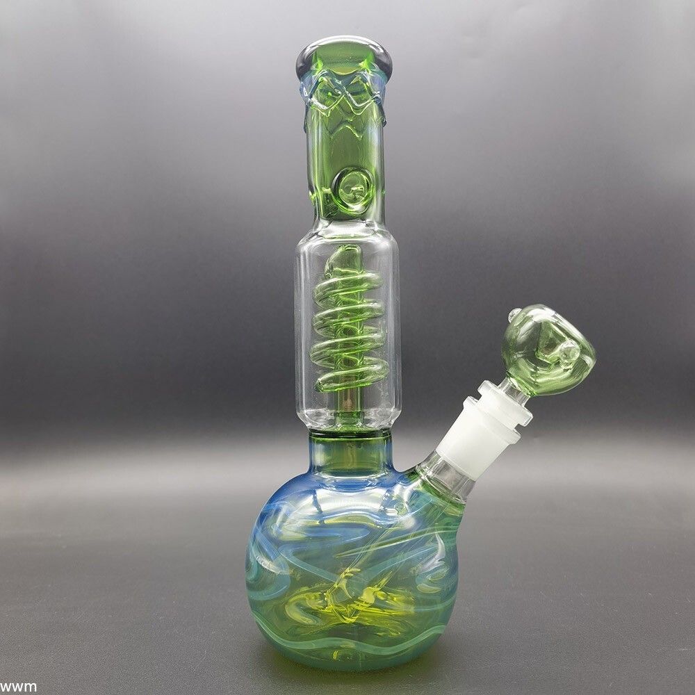 9.5 Inch Heavy Green Glass Hookah Water Pipe Bong Bubbler Smoking Pipe with Bowl