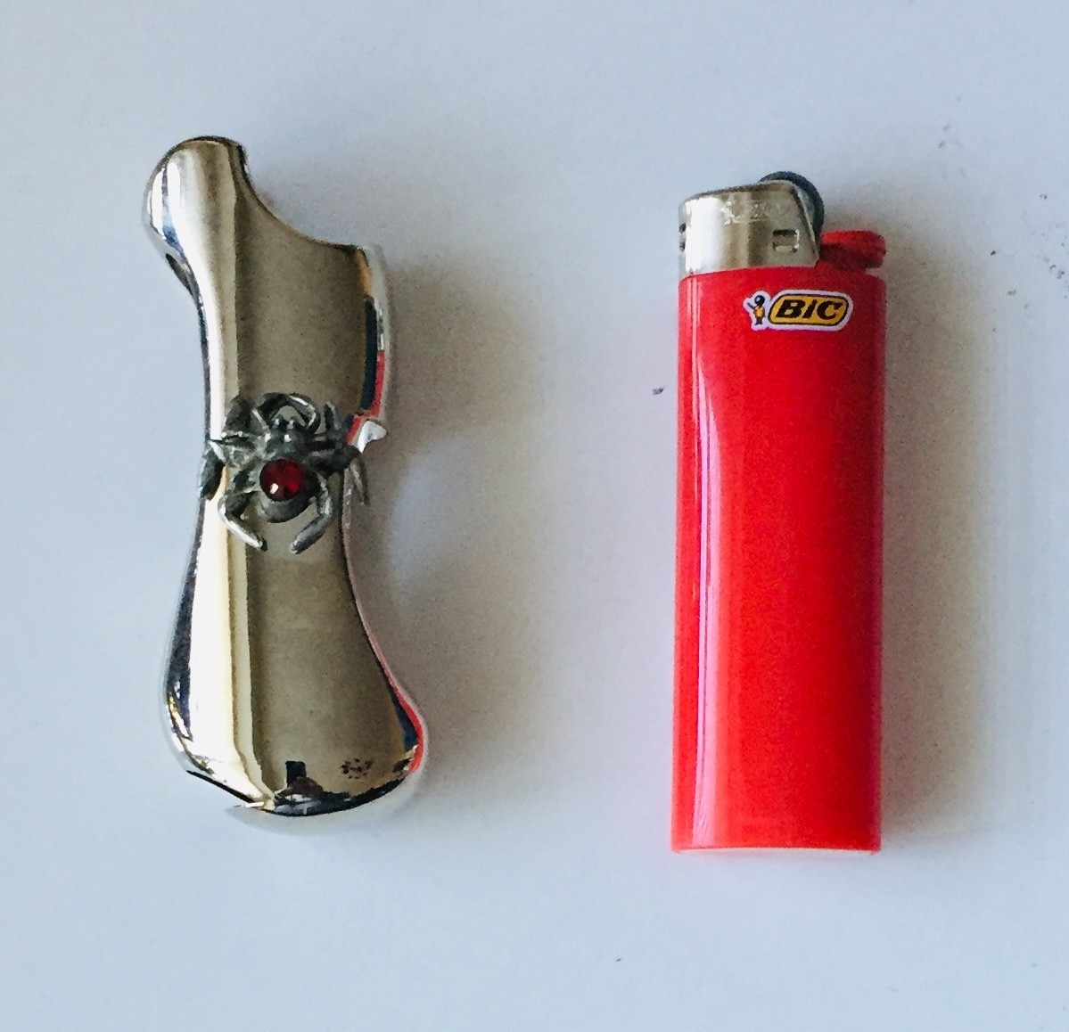 VTG Metal Lighter Case Cover Holder FOR BIC Full Standard W/Design-No Lighter