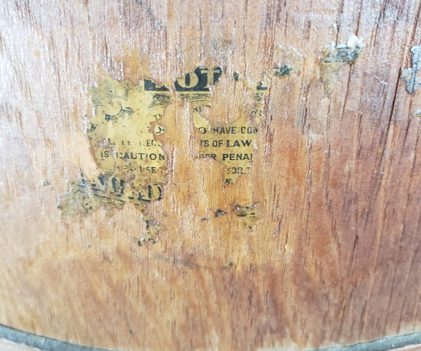 Antique Chewing Tobacco Wood Store Barrel Spaulding Merrick Stewart Ithica 22″