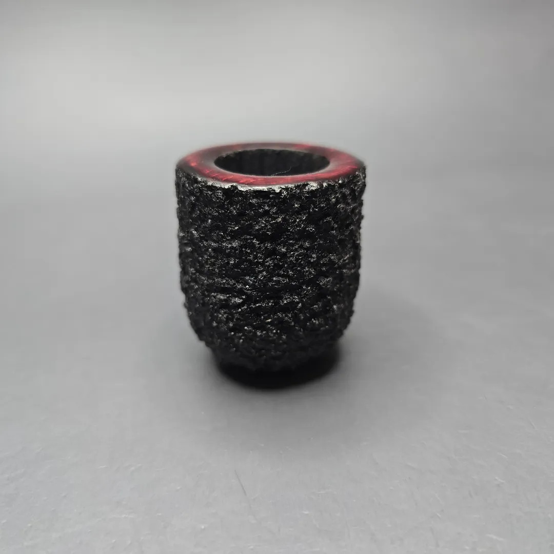 Herriot Pipes Partially Rusticated Nosewarmer Pot Handmade Briar Pipe, New