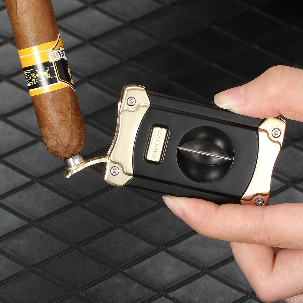 Gold Pure Copper Cigar Holder Mouthpiece Nozzle 4 Sizes V-Cutter Holder Punch