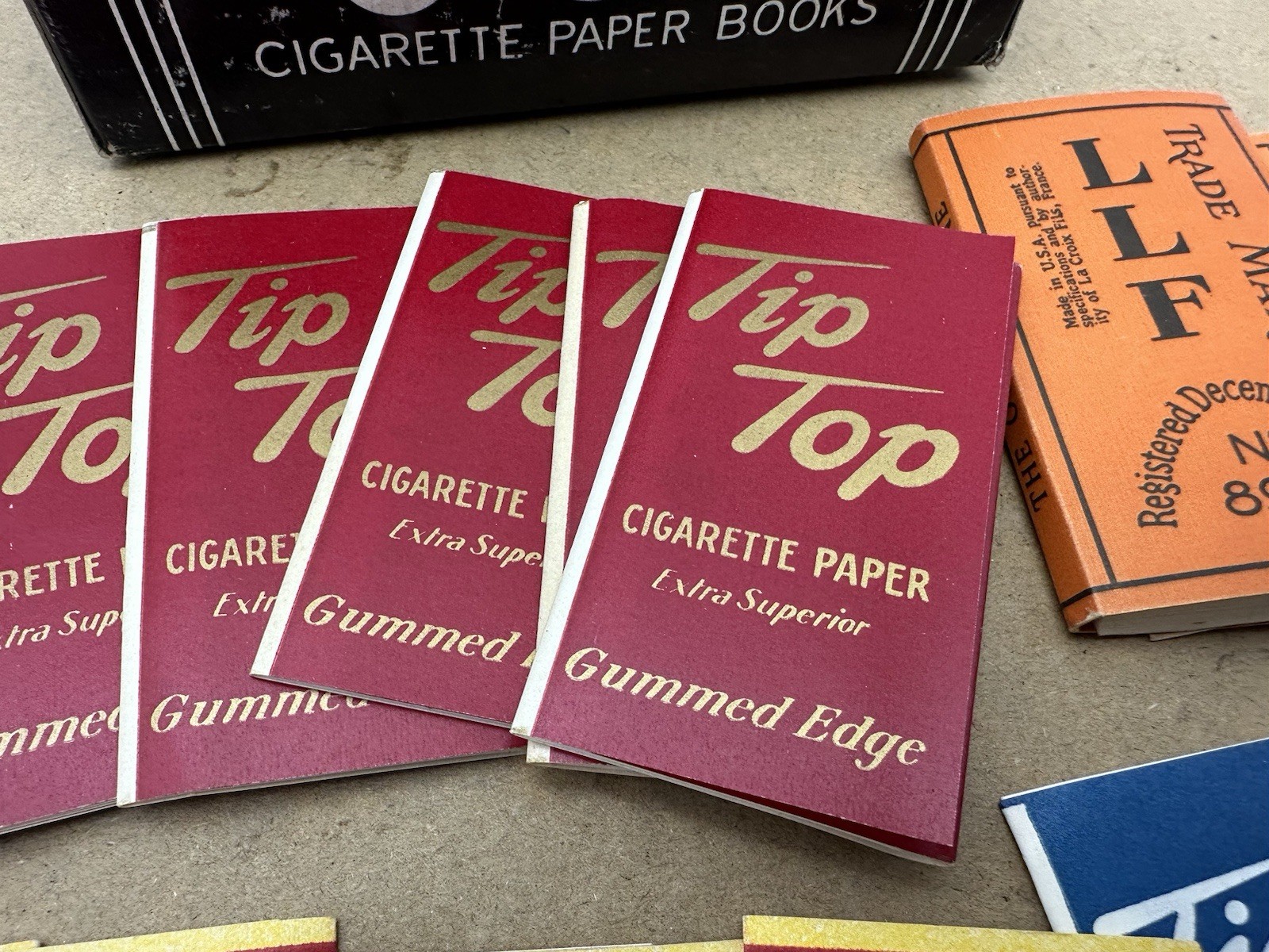 Vintage Lot of 32- Cigarette Rolling Papers Prince Albert Tip Top La Croix Etc