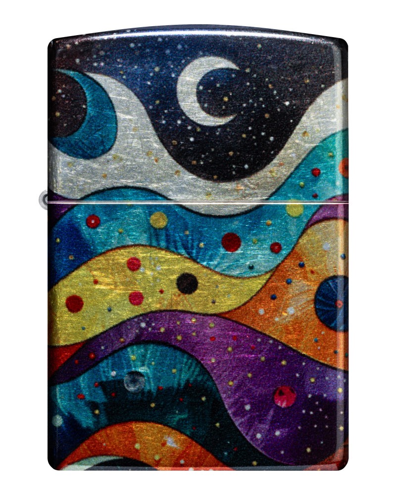 Zippo Space Fusion Design Tumbled Chrome 540 Fusion Windproof Pocket Lighter,…