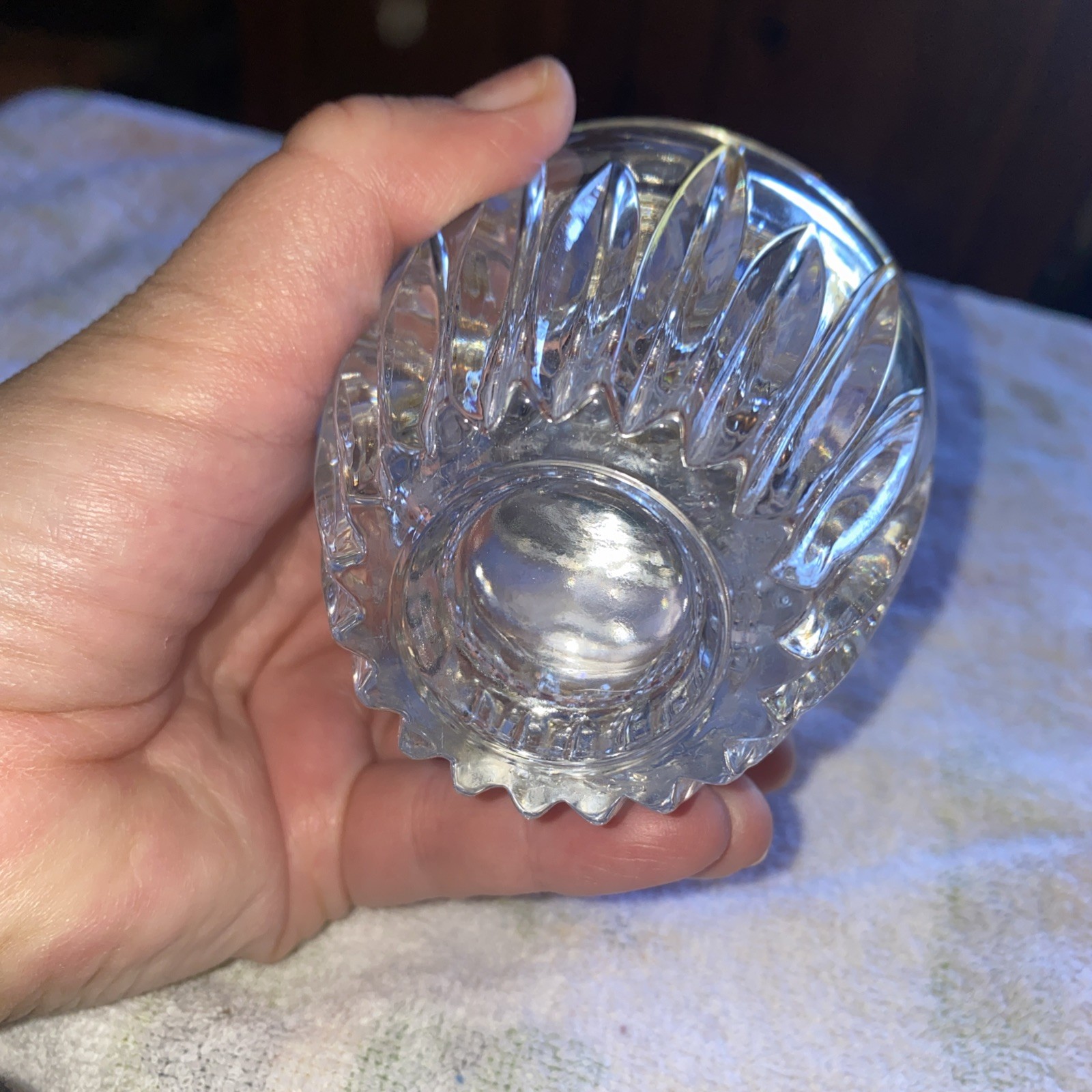 Vintage Princess House “Highlights” Lead Crystal Heavy Table Lighter Japan