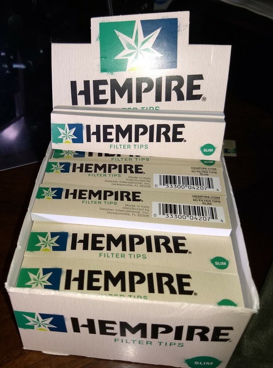 Hempire Slim Hemp Filter Tips 5/50ct Packs=250 Filters