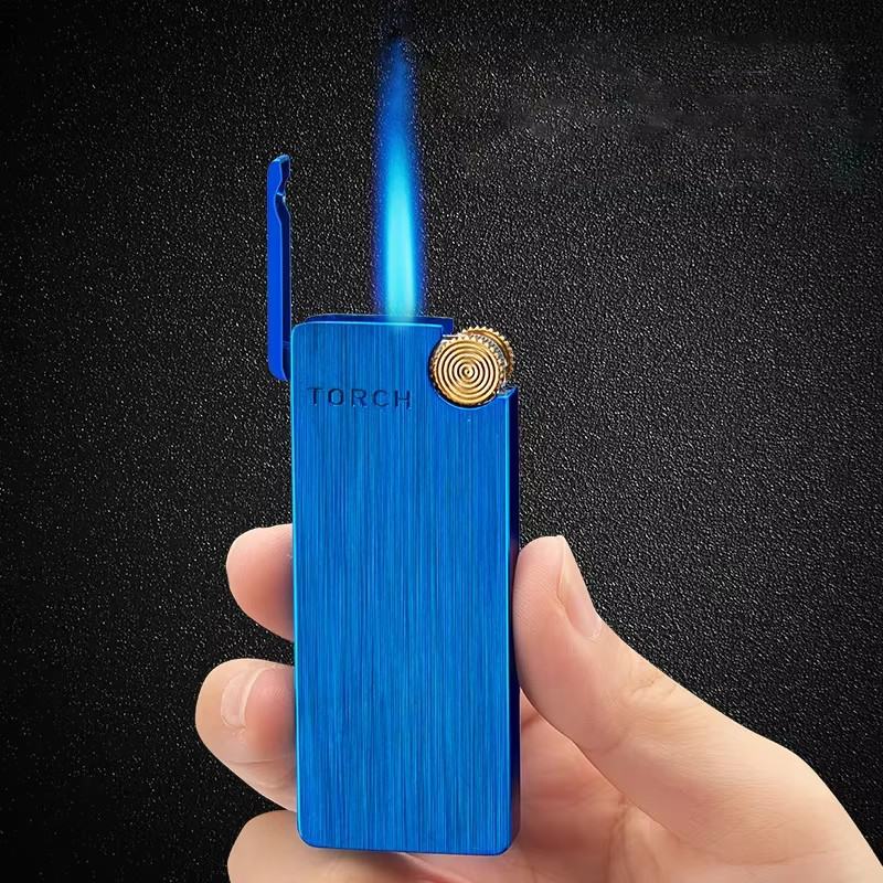 Ultra-Thin Metal Butane Gas Turbo Jet Flame Cigar Cigarette Torch Lighter Gadget