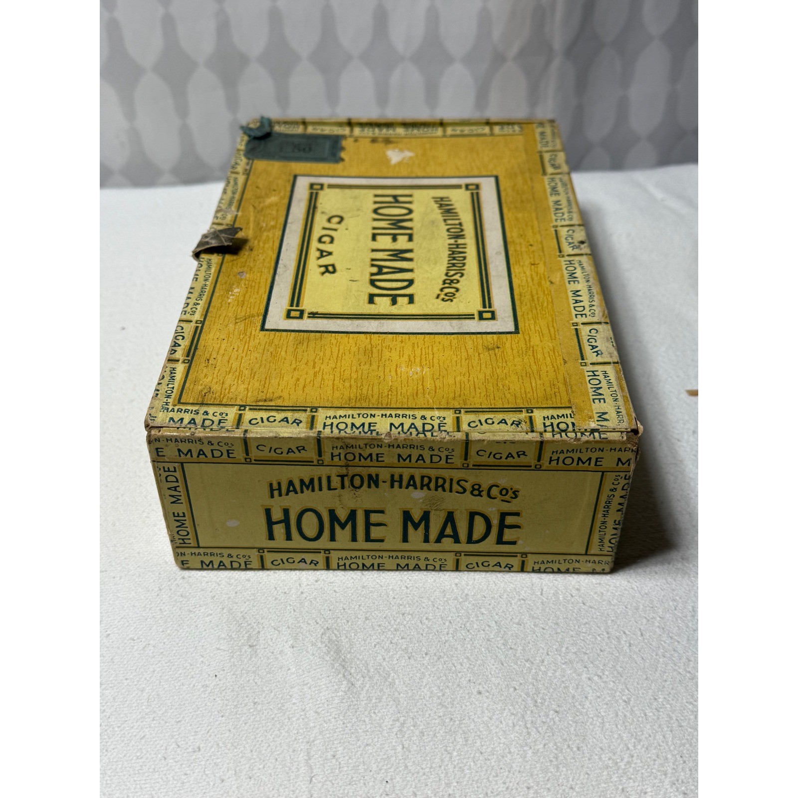 Vintage Hamilton Harris & Co Home Made Cigar Box Invincible Collectible Tin