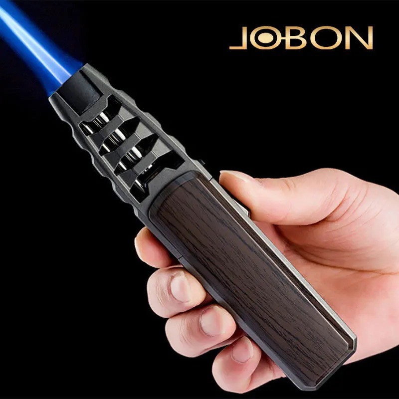 JOBON Kitchen BBQ Cigar Big Jet Flame Turbo Torch Fire Lock Adjust Refill Light