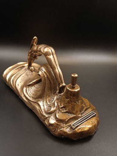 Stunning Antique French Erotic Sea Nymph Art Nouveau Striker Wand Lighter – RARE