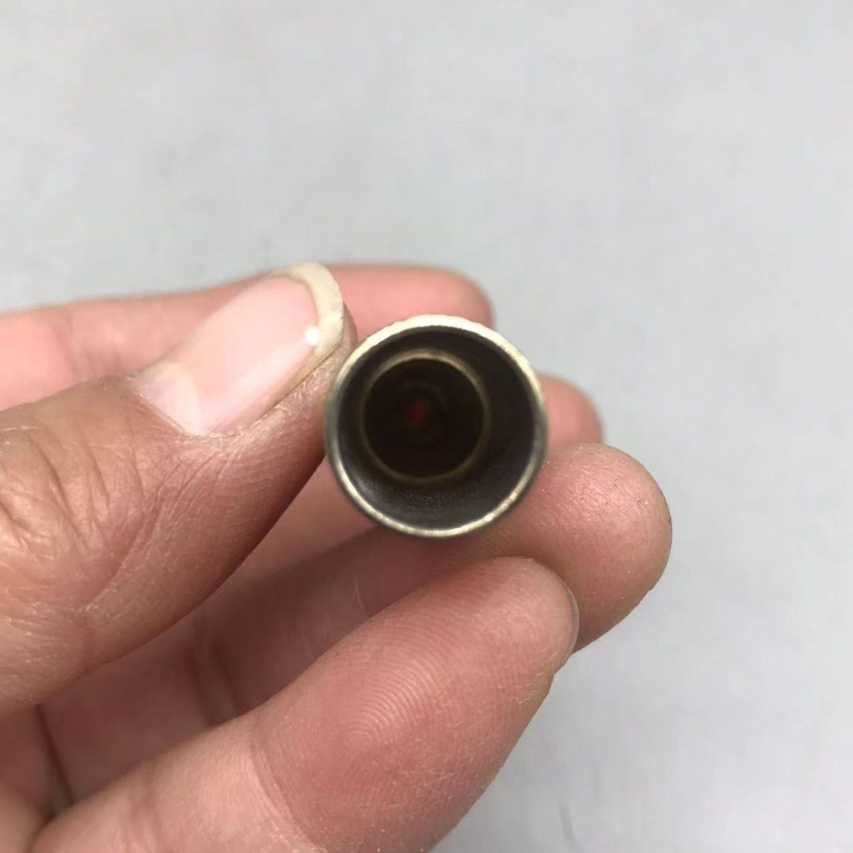 Pagoda White Copper Pipe Mouthpiece With Brass Bowl