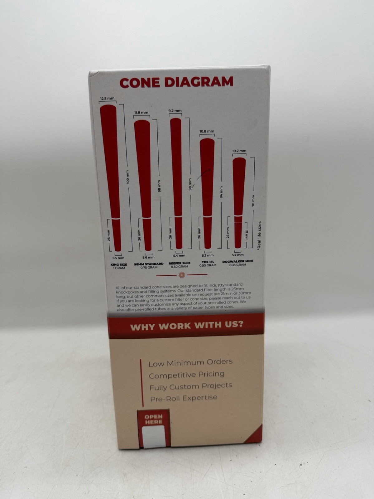 CUSTOM CONES ULTRA-FINE PRE-ROLLED 84MM X 26MM CONES 900 CT BOX NEW SEALED