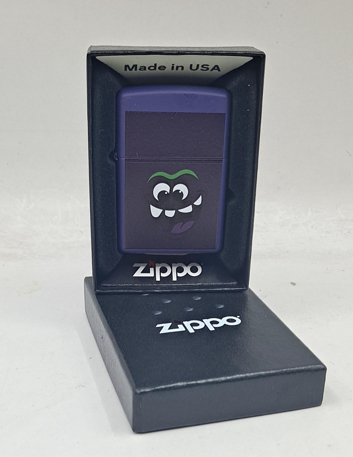Groovy Grape Pillsbury Funny Face Zippo in Box Purple 1970s Collectible