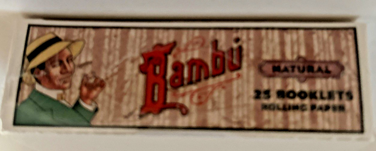 Full Sealed Box of Bambu Natural Cigarette Rolling Papers 1 1/4 /25 Booklet