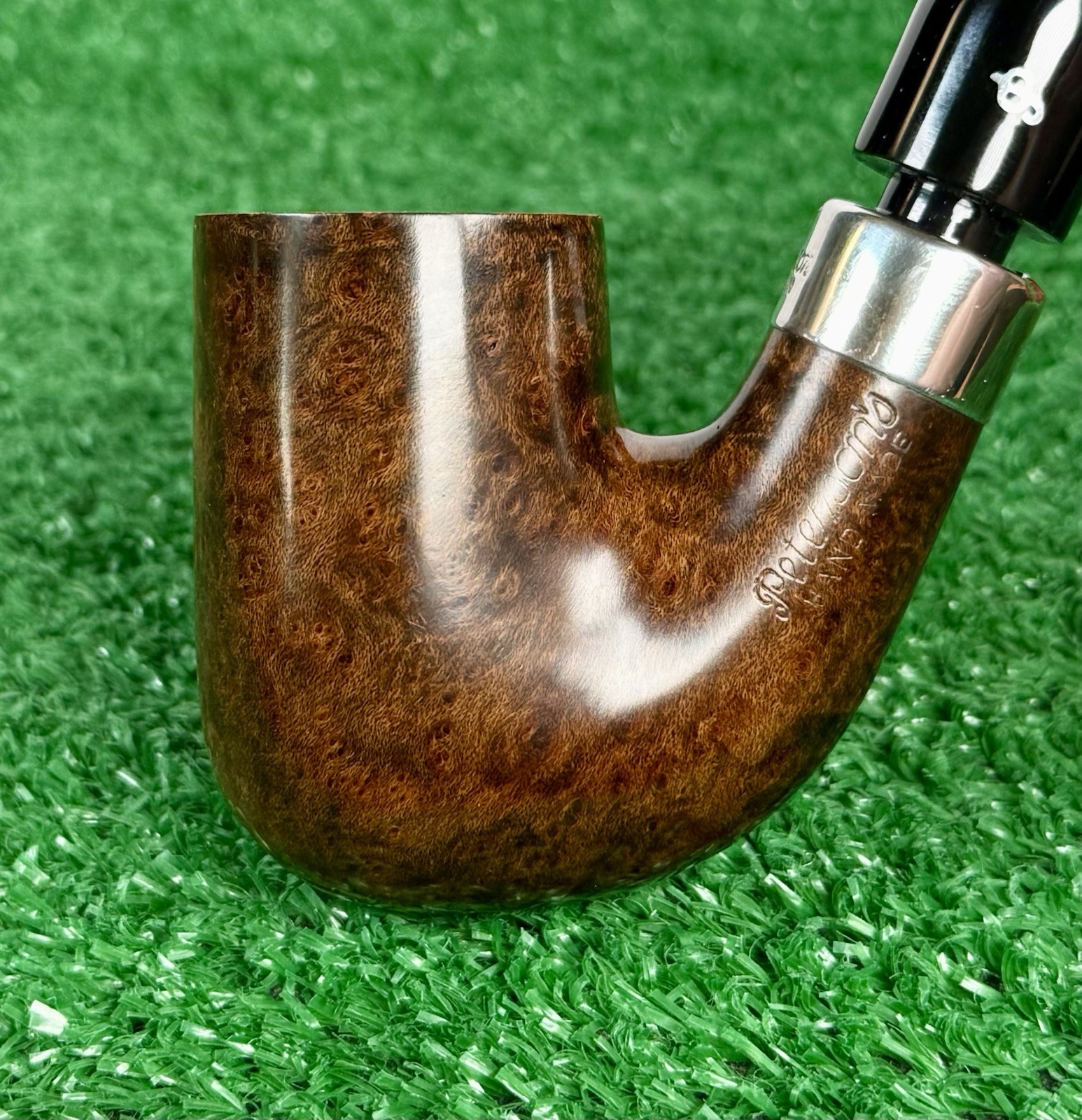 PETERSON PUB OAK SMOOTH XL OOM PAUL ESTATE PIPE, SILVER & P-LIP STEM (2025)