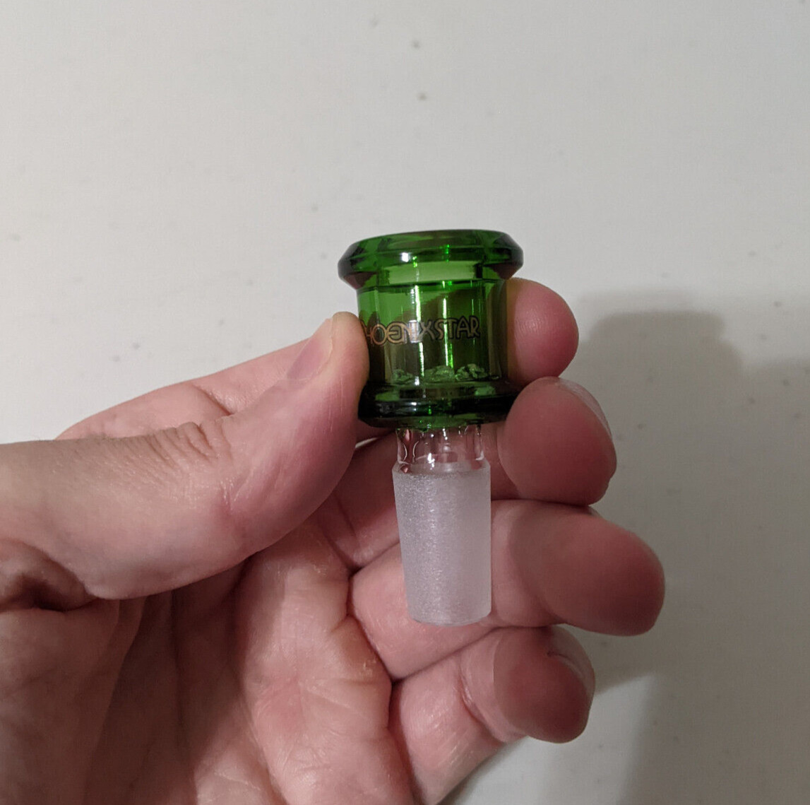 14mm Glass Thick Screen Slide BOWL Male for Water Pipe Bong (1 – ONE) Green