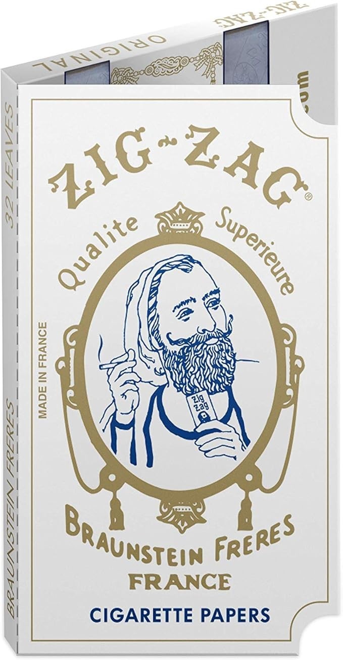 ZIG ZAG Rolling Papers – Original White 70 mm Paper – 32 Count Pack of 6