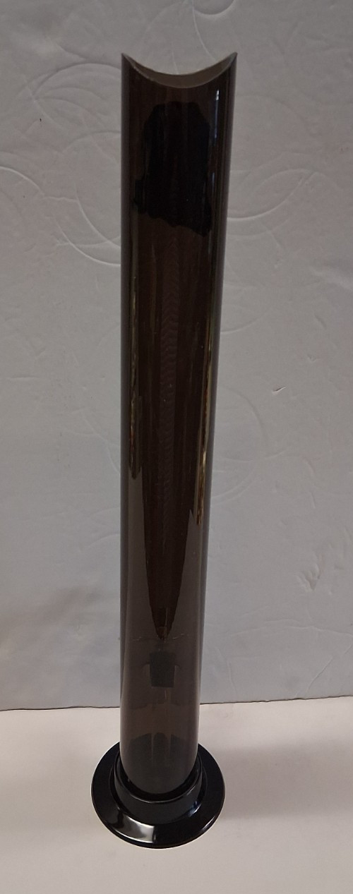 GRAFFIX 18″ ACRYLIC PLASTIC STRAIGHT WATERPIPE BONG HOOOKAH PULL CARB GRAY 2″M
